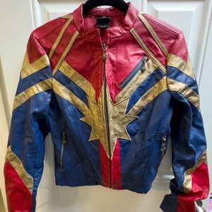 Her Universe Marvel Captain Marvel Star Faux Leather Jacket